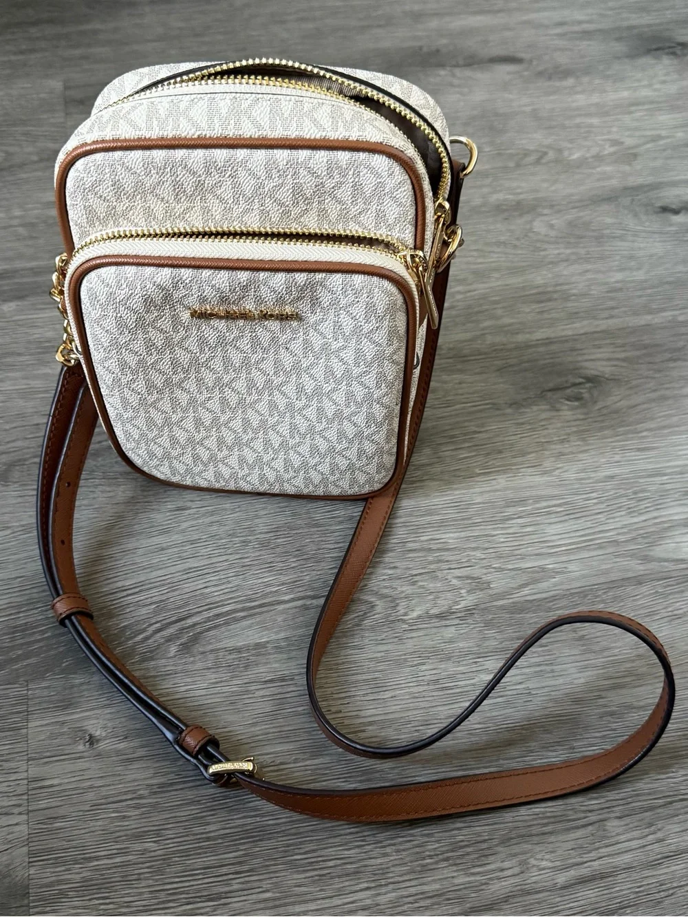 Michael Kors Crossbody Purse with Gold Hardware